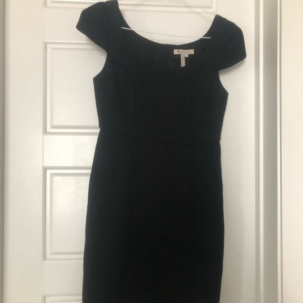 BCBGeneration Black Cap Sleeve Dress
